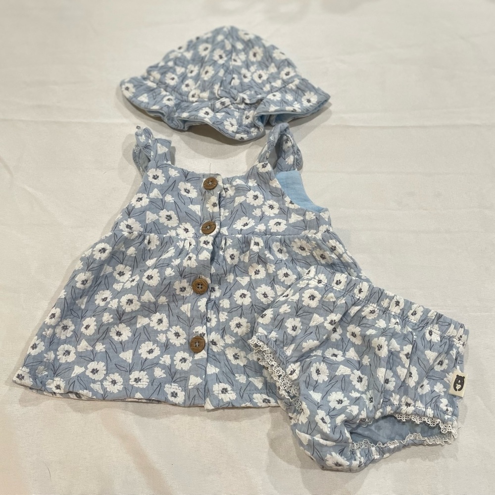Baby Girl Blue Floral Dress